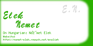 elek nemet business card